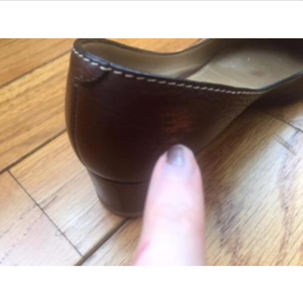 CHLOE Brown Buckle Front Ballet Flats SZ 36.5 - Picture 6 of 8